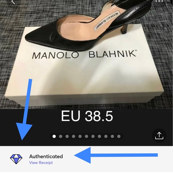 Manolo Blahnik Leather Slingback EU 38.5 - Picture 2 of 12